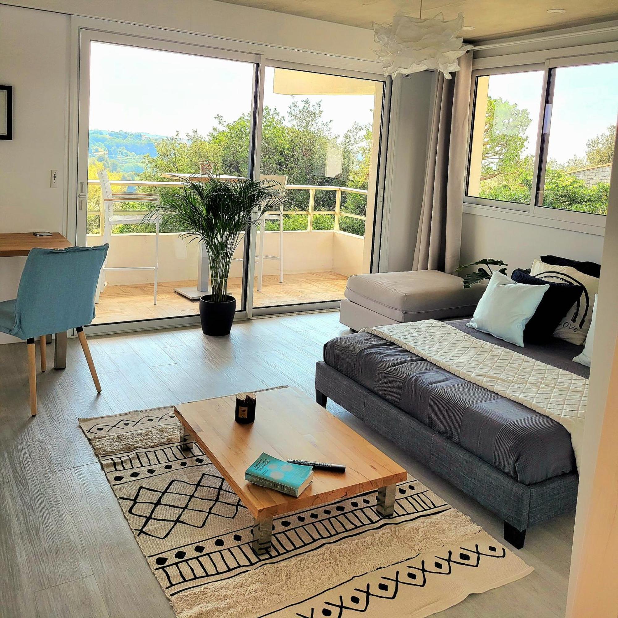 Studio Climatise, Vue Imprenable-Wifi Vence Buitenkant foto